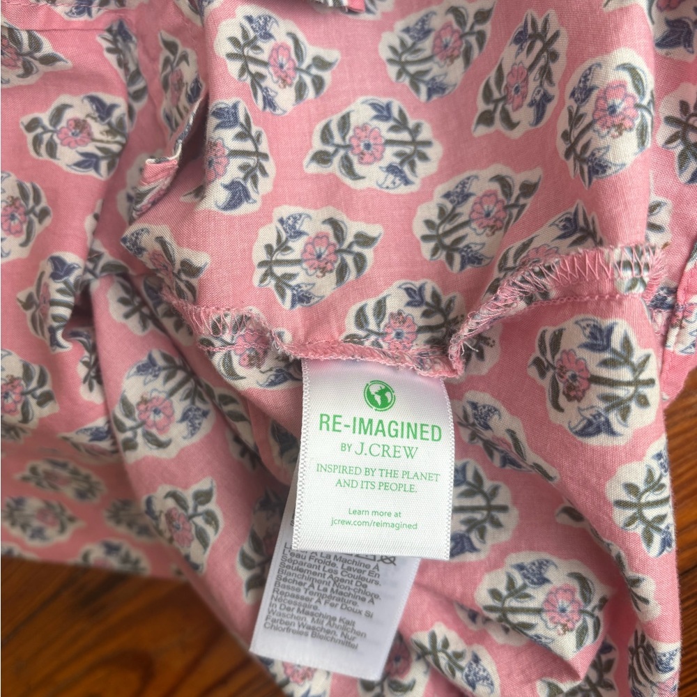 J. Crew Pink Block Print Shirt - Picture 5 of 6